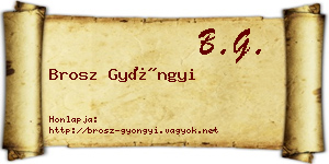 Brosz Gyöngyi névjegykártya