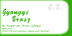 gyongyi brosz business card
