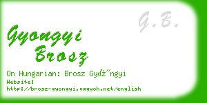 gyongyi brosz business card